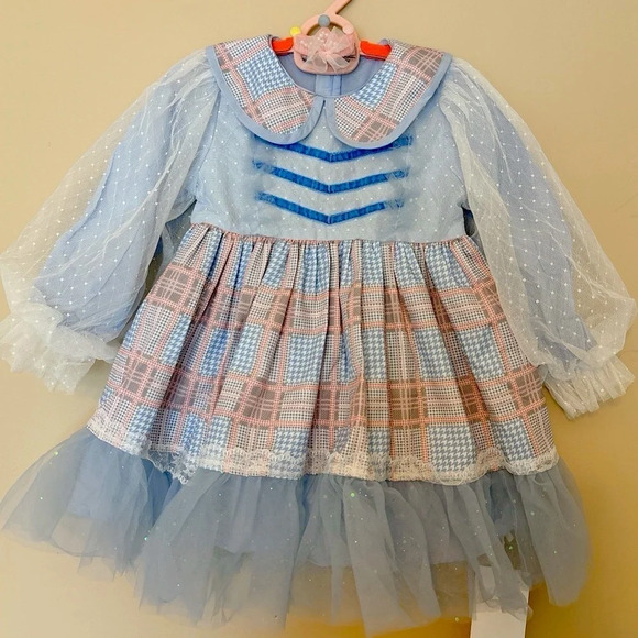Plaid and Tulle  Princess Dress - Picture 1 of 3